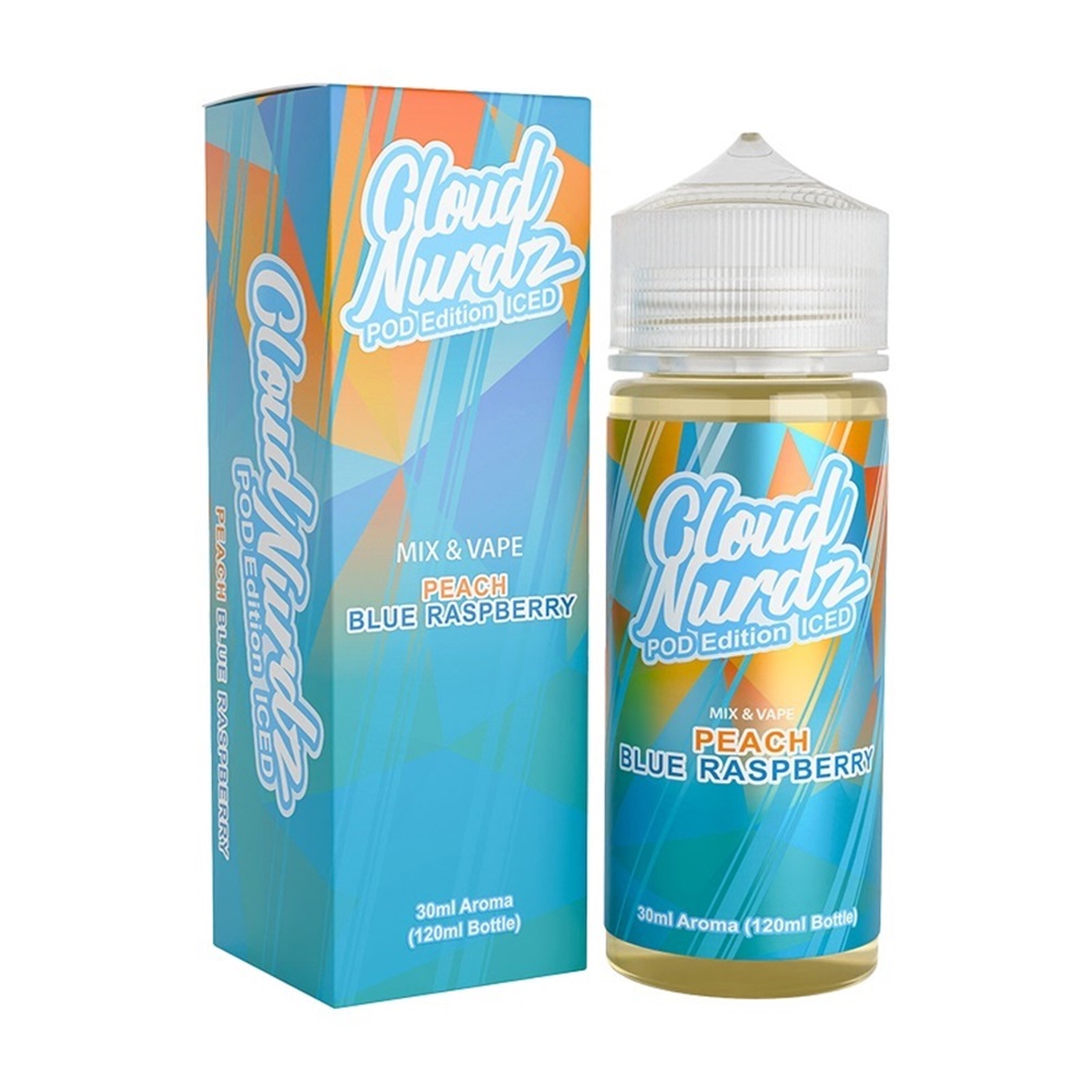 Cloud Nurdz Peach Blue Raspberry Pod Edition Iced 30ml/120ml
